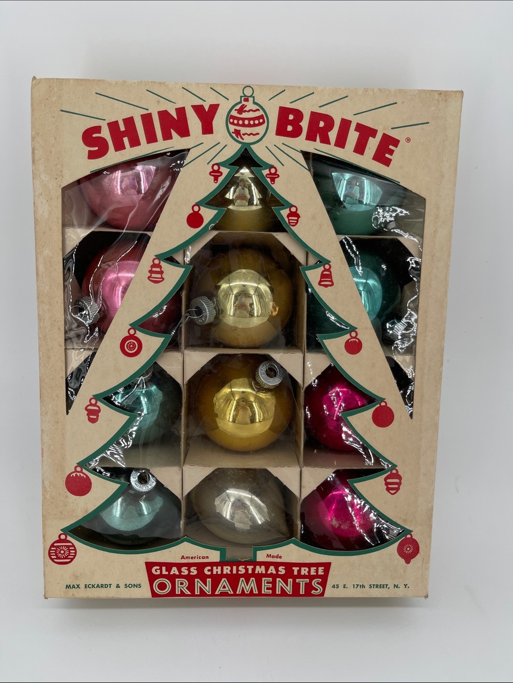 Shiny Brite Vintage Glass Holiday Ornament Set - Multicolor